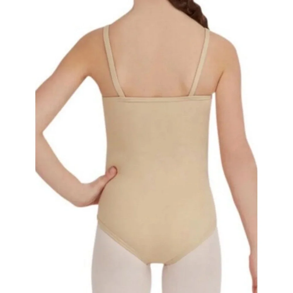 NWT Capezio The Dancemaker Youth Girls Camisole Leotard Nude Large 12/14‎